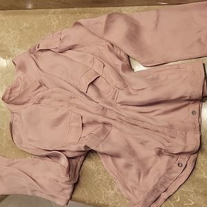 *Rails Rowen Silk-like Twill Shirt Jacket in Blush, M